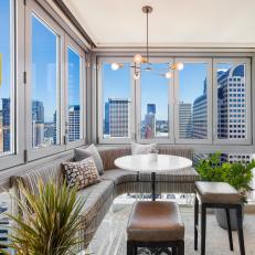 Dining Room With Views of Downtown Seattle