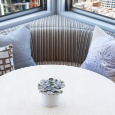Succulent Adds Earthy Touch to Dining Room