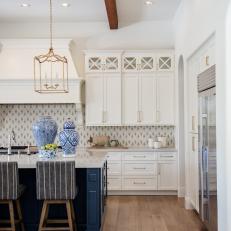 Kitchen Ceiling Boasts Wooden Crossbeams