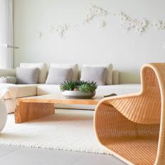 Wicker Chair Completes Living Room