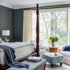 Dark Green Master Bedroom Inspired By Painting