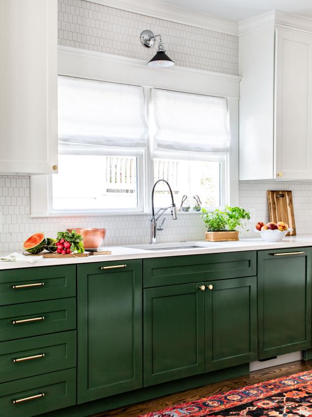 Contemporary Galley Kitchen With Green Cabinets | Hgtv'S 2019 Designer Of  The Year Awards | Hgtv