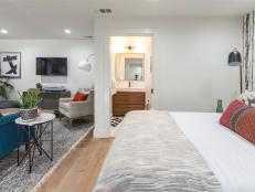 Drew Scott’s entirely new and legal basement suite features a bedroom, living room, bathroom, kitchen and laudry area, making it full living space, as seen on Brother vs Brother. (Before 0095).