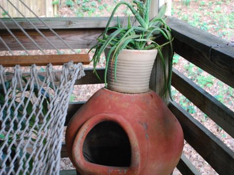 Chiminea Clay Outdoor Fireplace