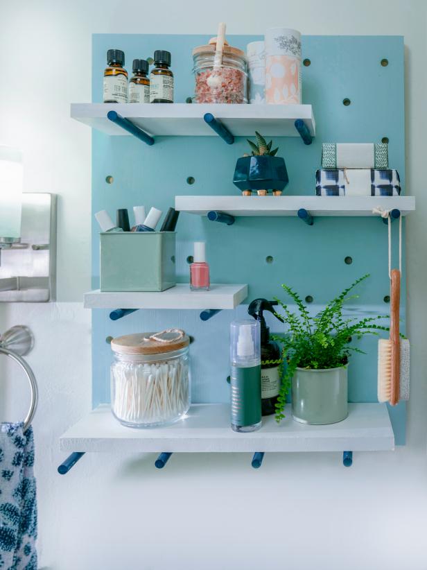 How to Make a Decorative Pegboard Shelf