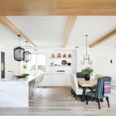 Modern White Kitchen With Farmhouse Elements
