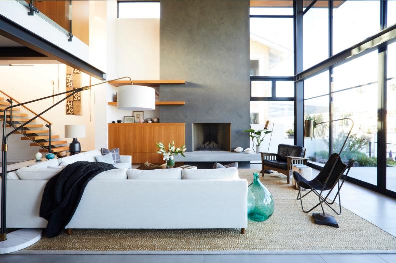 Living Room With Exposed Steel