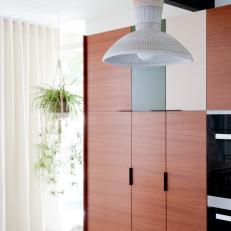 Ceramic Pendant Light and Kitchen Cabinets