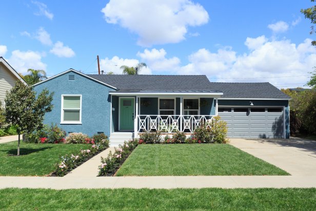 With updated paint colors and a few adjustments to the garage, the house now stands out.