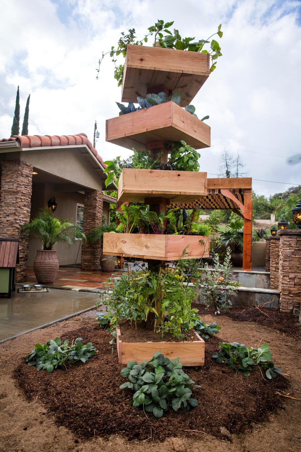 Garden Tower in California Yard | HGTV