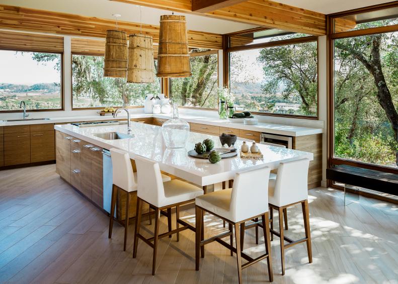Modern Kitchen With Views of Sonoma County Wine Country