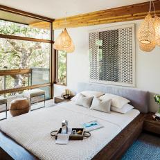 Inviting Master Bedroom Offers Nod to Asian Style While Honoring Surrounding Views