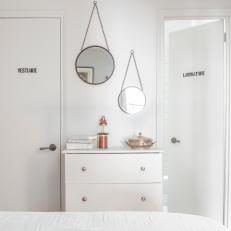 White Small Bedroom with Stencils 