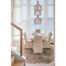 White Dining Room With Ocean View