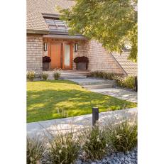 Front Entry and Walkway With Grasses
