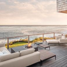 Contemporary Deck With Ocean View
