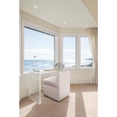 Lucite Desk and Ocean View