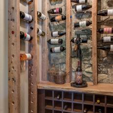 Rustic Wine Cellar With Reclaimed Wood