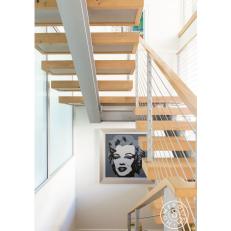 Modern Stairs With Marilyn Monroe Art