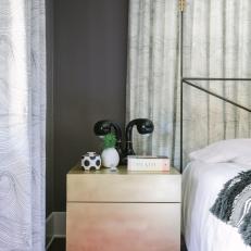 Modern Nightstands Topped With Black Lamps