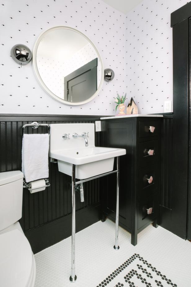 Bathroom Makeover with Black Painted Walls - At Home With The Barkers