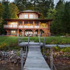 Three-Story Lake House With Private Dock