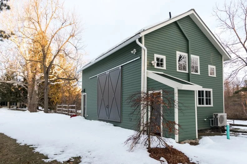 Exterior View of Green Barn Converted to Loft