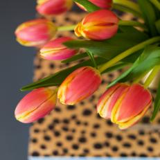 Tulips Brighten Eclectic Guest Bedroom