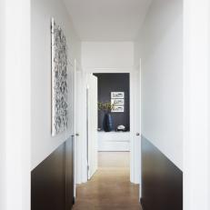 Hallway With Classic Black-and-White Palette