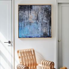 Painting and Wood Armchair