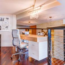 Mezzanine Loft Doubles as Eclectic Home Office