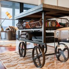 Industrial Storage Cart Keeps Office Materials Organized