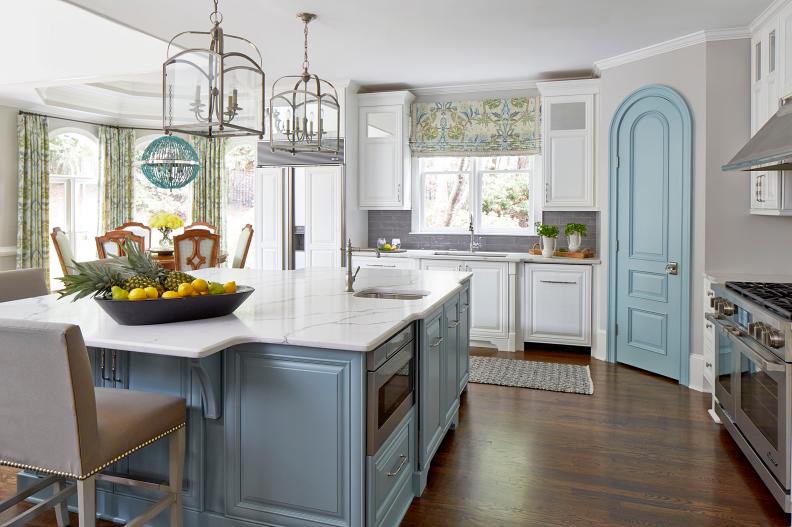 Cottage Kitchen With Arched Door