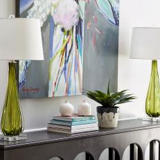 Multicolored Painting and Console Table