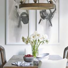 Country Dining Room With Horse Art