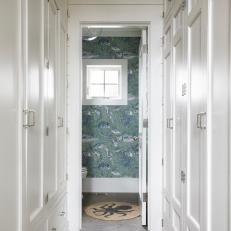 Transitional Mudroom Lined With Lockers