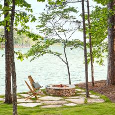 Lakefront Stone Fire Pit