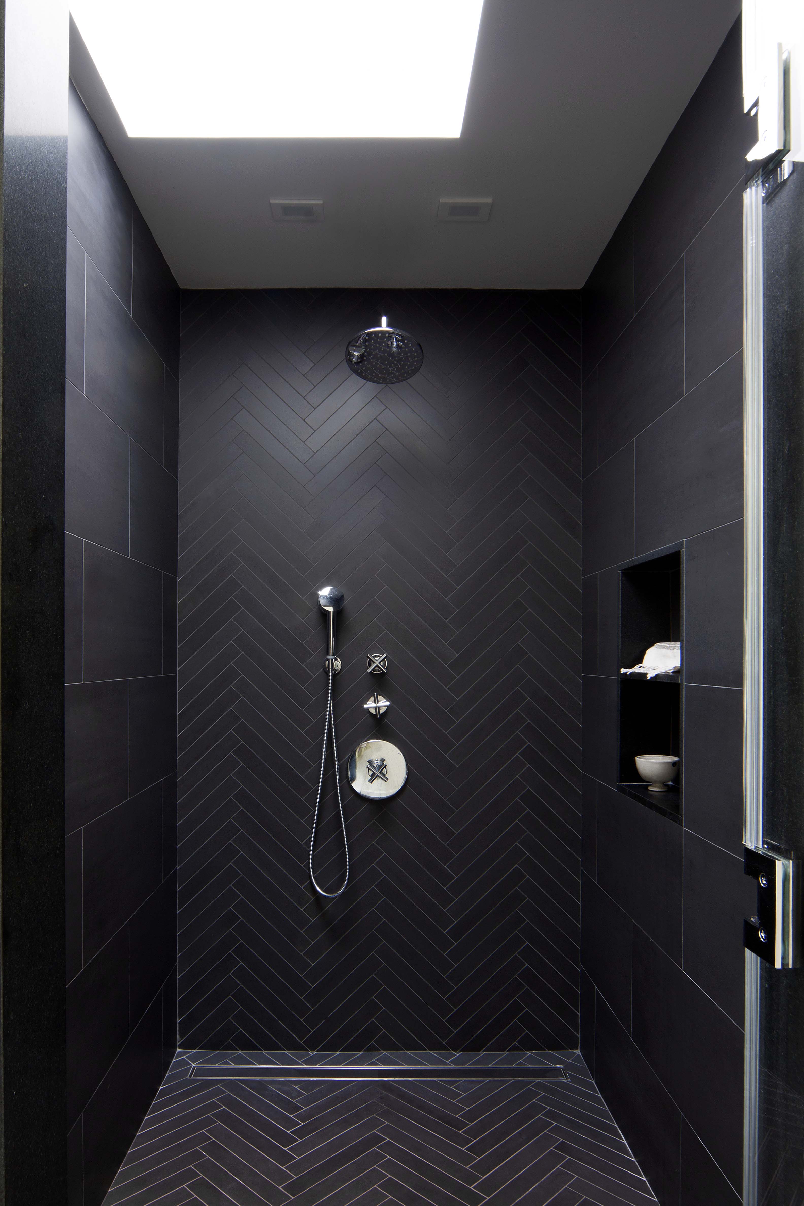 tiled bathroom showers