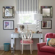 Dressing Table and Striped Shade