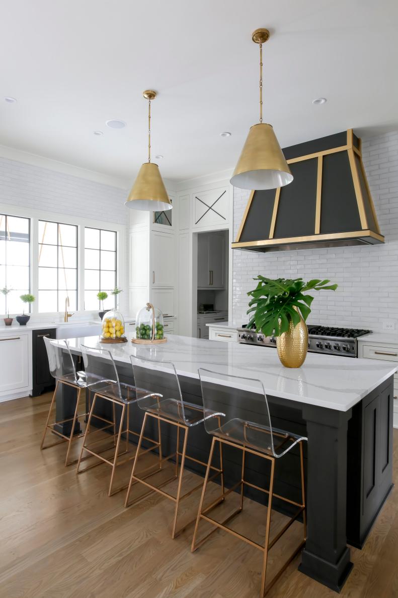 Black, Gold and White Chef Kitchen