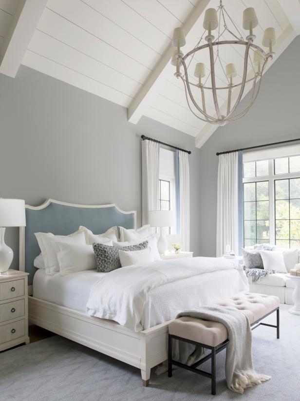 Transitional Neutral Main Bedroom With Vaulted Ceilings Faces Of Design 2018 - How To Decorate Bedroom With Vaulted Ceilings