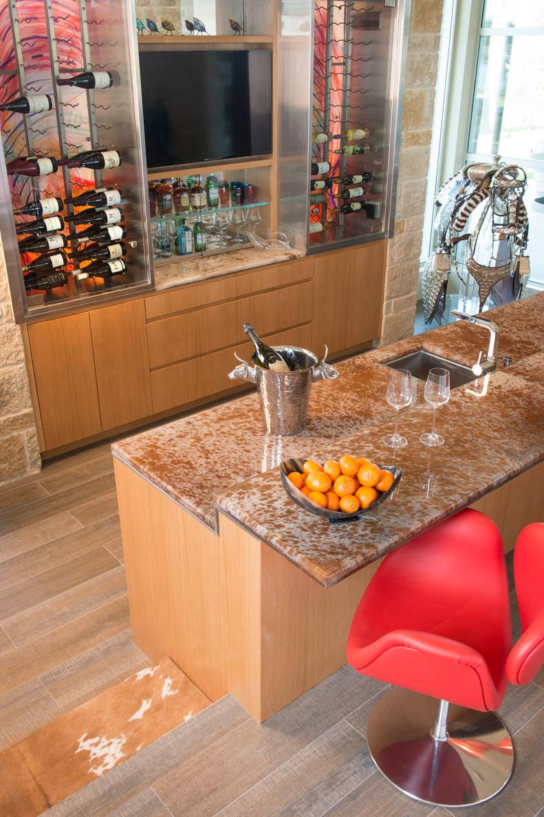 Bar With Speckled Countertop