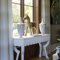 Horse Statue and Console Table With Hooves