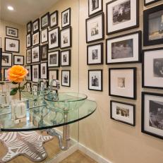 Powder Room With Photo Gallery Wall