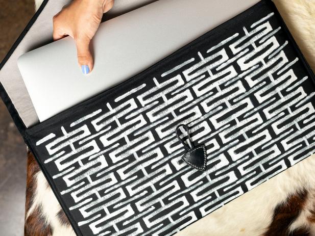 HGTV show you how to make your own global styled laptop cover.
