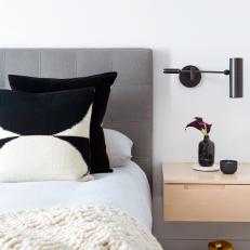 Contemporary Bedroom With Black and White Pillow