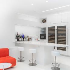 Minimalist & Modern Bar With Wine Cooler