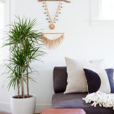 Neutral Living Room With Wall Hangings