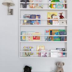 White Bookshelf With Kids' Books
