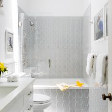 Modern Gray Tile Bathroom